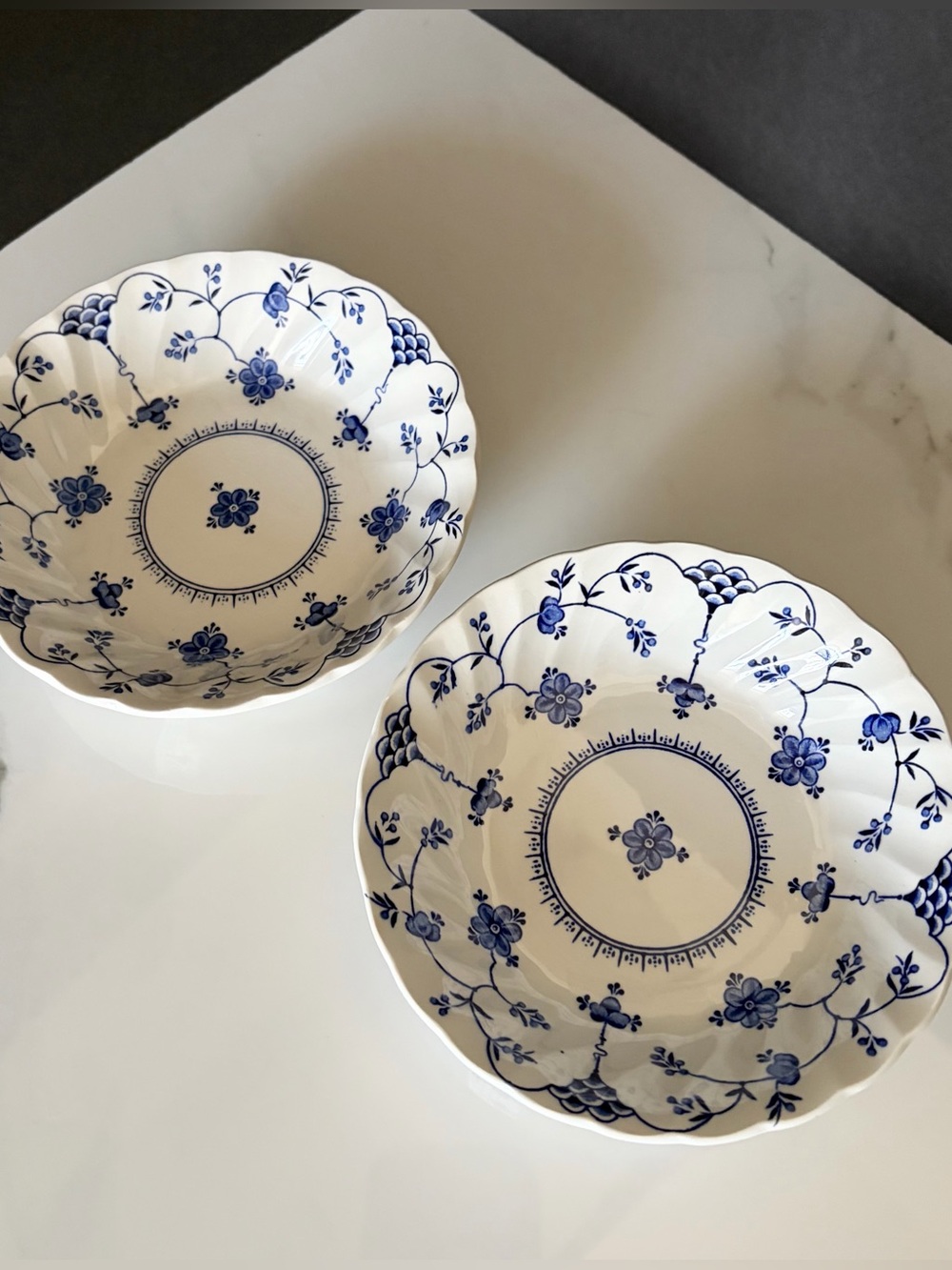 SET of 2 Finlandia Dessert Berry Bowls - Old Staffordshire Salem
